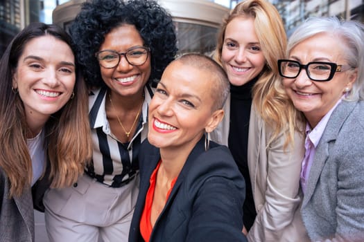 Fellow business team entrepreneurs greeted by video call to a colleague in the profession