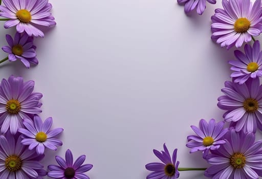 A striking arrangement of purple flowers set against a minimalist gray background. The vibrant purple petals stand out beautifully, creating a visually appealing contrast with the neutral backdrop. This image captures the elegance and simplicity of floral beauty, making it perfect for themes related to nature, decor, and design