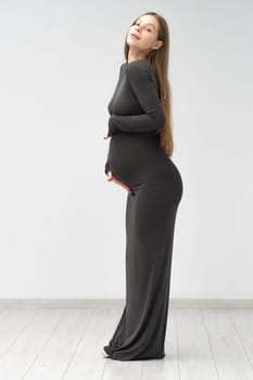 maternity background pregnancy black positive mother tummy motherhood dress expectant girl female