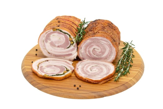 Homemade Rolled Porchetta Roast with Several Herbs