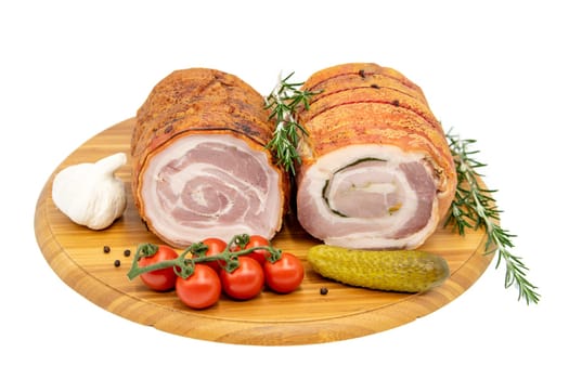 Homemade Rolled Porchetta Roast with Several Herbs