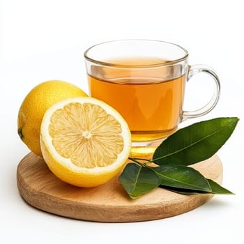 Cold Cure: Hot Tea with Lemon. High quality photo
