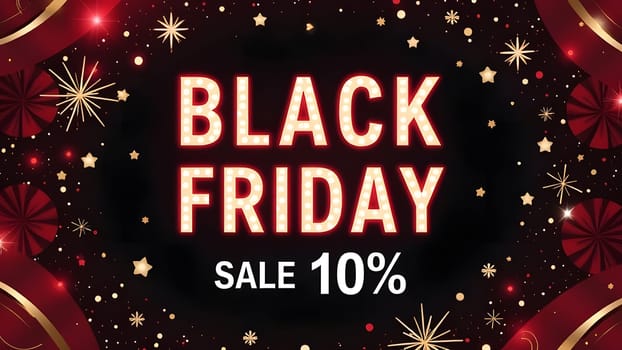 black friday sales stylish mock up, generative ai. High quality photo