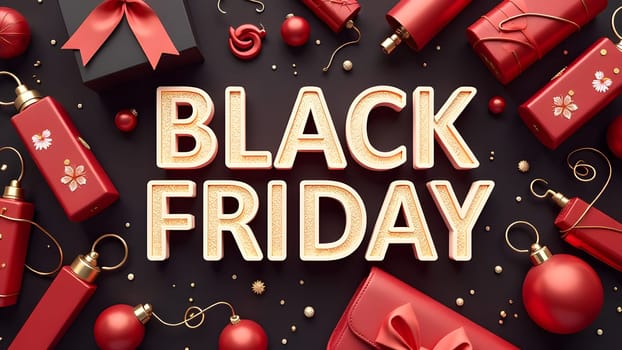 black friday sales stylish mock up, generative ai. High quality photo
