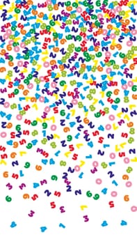 Concept of school background. Colorful childish falling letters of English language. Foreign languages study concept. Back to school banner .