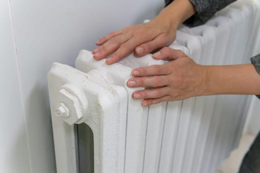 warm house white heater metal domestic equipment iron hands battery home radiator interior