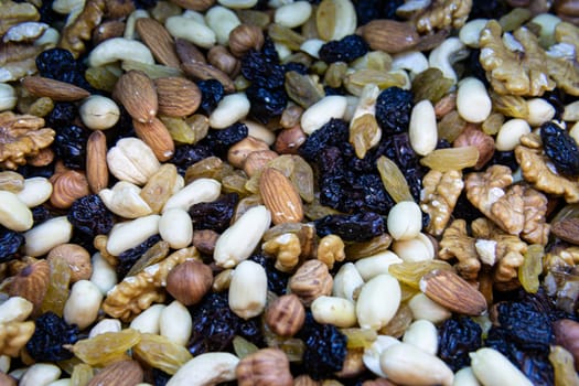 natural food dry heap white organic background vegetarian ingredient nutrition brown dessert