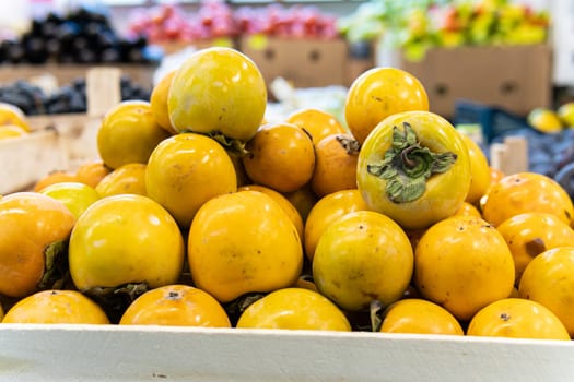 vegetable fruit harvest organic vegetarian market green juicy food health persimmon fresh raw