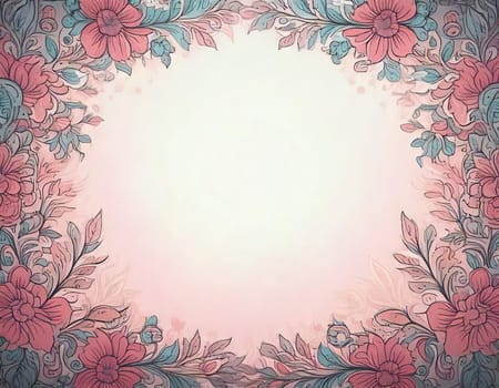 Breathtaking Beauty of Spring. Special Occasion Floral Template. Pastel Colors and Blank Space Floral Frame. Perfect Design for Invitations, Special Occasions and Celebrations. A delicate floral frame designed in soft pastel tones provides the perfect backdrop for invitations, cards, announcements or congratulatory messages. Featuring vibrantly colored flowers, this elegant yet simple design includes a large blank space in the center for adding text. Perfect for special occasions, wedding invitations, birthday cards or social media sharing.