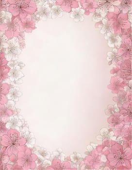 Breathtaking Beauty of Spring. Special Occasion Floral Template. Pastel Colors and Blank Space Floral Frame. Perfect Design for Invitations, Special Occasions and Celebrations. A delicate floral frame designed in soft pastel tones provides the perfect backdrop for invitations, cards, announcements or congratulatory messages. Featuring vibrantly colored flowers, this elegant yet simple design includes a large blank space in the center for adding text. Perfect for special occasions, wedding invitations, birthday cards or social media sharing.
