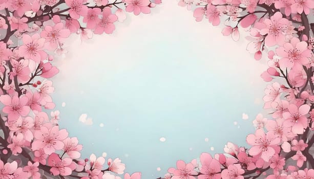 Breathtaking Beauty of Spring. Special Occasion Floral Template. Pastel Colors and Blank Space Floral Frame. Perfect Design for Invitations, Special Occasions and Celebrations. A delicate floral frame designed in soft pastel tones provides the perfect backdrop for invitations, cards, announcements or congratulatory messages. Featuring vibrantly colored flowers, this elegant yet simple design includes a large blank space in the center for adding text. Perfect for special occasions, wedding invitations, birthday cards or social media sharing.