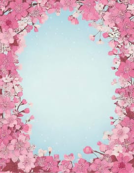 Breathtaking Beauty of Spring. Special Occasion Floral Template. Pastel Colors and Blank Space Floral Frame. Perfect Design for Invitations, Special Occasions and Celebrations. A delicate floral frame designed in soft pastel tones provides the perfect backdrop for invitations, cards, announcements or congratulatory messages. Featuring vibrantly colored flowers, this elegant yet simple design includes a large blank space in the center for adding text. Perfect for special occasions, wedding invitations, birthday cards or social media sharing.