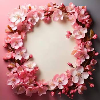 Breathtaking Beauty of Spring. Special Occasion Floral Template. Pastel Colors and Blank Space Floral Frame. Perfect Design for Invitations, Special Occasions and Celebrations. A delicate floral frame designed in soft pastel tones provides the perfect backdrop for invitations, cards, announcements or congratulatory messages. Featuring vibrantly colored flowers, this elegant yet simple design includes a large blank space in the center for adding text. Perfect for special occasions, wedding invitations, birthday cards or social media sharing.