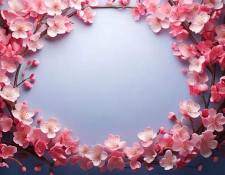 Breathtaking Beauty of Spring. Special Occasion Floral Template. Pastel Colors and Blank Space Floral Frame. Perfect Design for Invitations, Special Occasions and Celebrations. A delicate floral frame designed in soft pastel tones provides the perfect backdrop for invitations, cards, announcements or congratulatory messages. Featuring vibrantly colored flowers, this elegant yet simple design includes a large blank space in the center for adding text. Perfect for special occasions, wedding invitations, birthday cards or social media sharing.