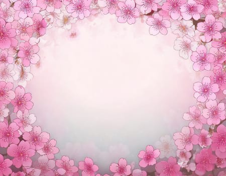 Breathtaking Beauty of Spring. Special Occasion Floral Template. Pastel Colors and Blank Space Floral Frame. Perfect Design for Invitations, Special Occasions and Celebrations. A delicate floral frame designed in soft pastel tones provides the perfect backdrop for invitations, cards, announcements or congratulatory messages. Featuring vibrantly colored flowers, this elegant yet simple design includes a large blank space in the center for adding text. Perfect for special occasions, wedding invitations, birthday cards or social media sharing.