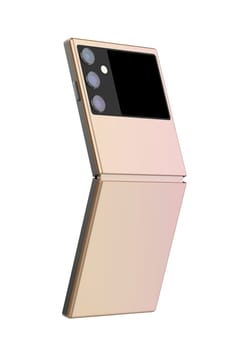 Modern foldable smartphone isolated on white background