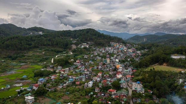 Sagada town in the mountains, a popular tourist destination. Luzon, Philippines.