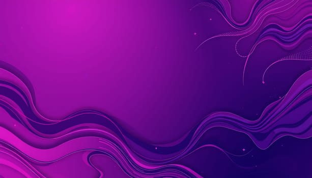 This abstract background features flowing purple and blue waves with subtle glowing stars, creating a dynamic and modern aesthetic. The image is perfect for use as a website header, social media graphic, or print design. The vibrant colors and fluid movement make it visually appealing and captivating. The blank space allows for text or other elements to be added, making it versatile for various design purposes. ,
