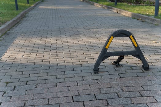 manual access guard individual lot reserved lock car protection barrier parking secure safety