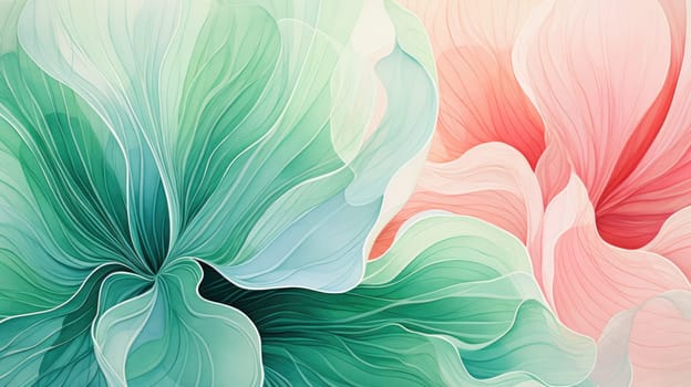 Delicate flower petals in pastel colors on a white background. Isolated on a white background..