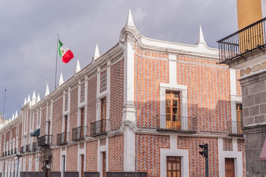 Colorful colonial streets of Puebla, Mexico. Vibrant architecture, cultural heritage, and historic charm concept.