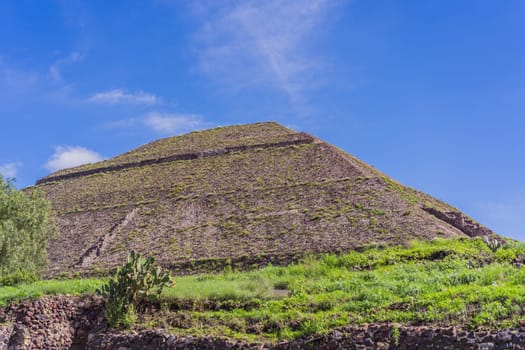 Teotihuacan, ancient Mesoamerican city in Mexico. Historic ruins, cultural heritage, and archaeological site concept.