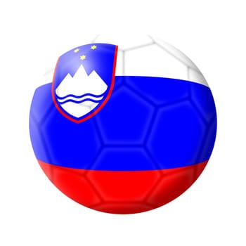 A Slovenia soccer ball football illustration isolated on white with clipping path 3d illustration