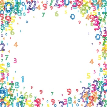 Concept of school background. Colorful childish falling letters of English language. Foreign languages study concept. Back to school banner .