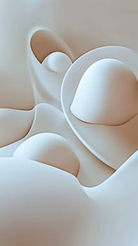 Abstract 3d background featuring smooth, flowing shapes in a harmonious composition, perfect for vertical designs and mobile wallpapers