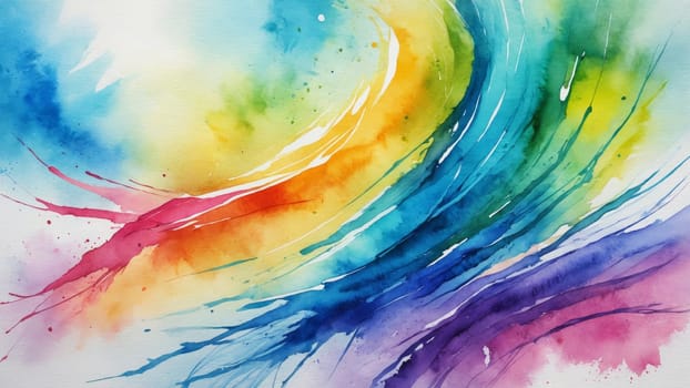 Swirls of bright colors dance across the canvas, creating an abstract landscape filled with joyful energy. Each stroke blends seamlessly, evoking emotions of creativity and playfulness.