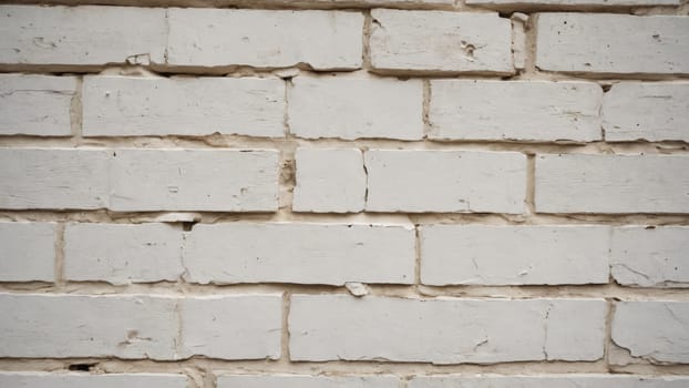 This white brick wall stands out with its uneven texture and subtle imperfections, exuding a rustic charm. Perfect for adding character to any space, it evokes a sense of warmth and history.