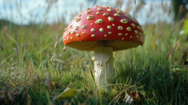 Magical mushrooms fantasy fungi backdrop