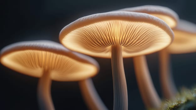 Magical mushrooms fantasy fungi background