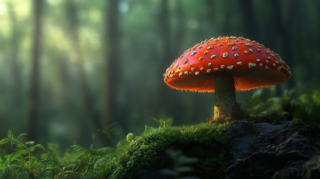 Magical mushrooms fantasy fungi backdrop
