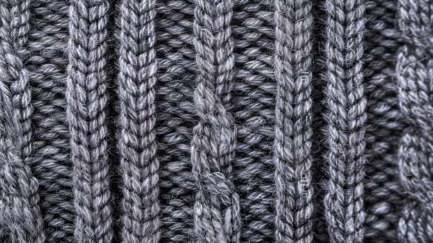 Close-up of woolen knit texture backdrop