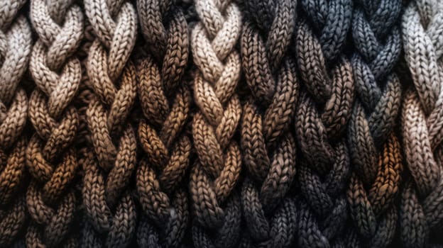 Close-up of woolen knit texture backdrop