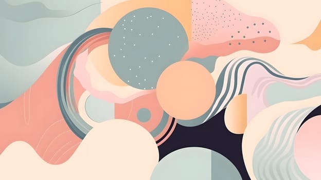 modern art painting in pastel colors illustration, generative ai. High quality photo