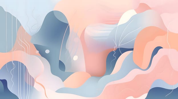 modern art painting in pastel colors illustration, generative ai. High quality photo