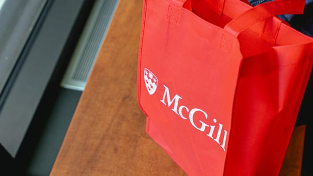 Montreal, Quebec Canada - Oct 27 2024: McGill University Open Doors event with lots of students on sunny fall autumn day.