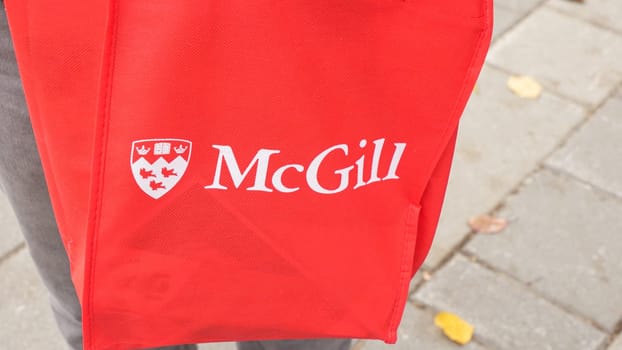 Montreal, Quebec Canada - Oct 27 2024: McGill University Open Doors event with lots of students on sunny fall autumn day.