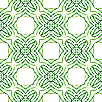 Striped hand drawn design. Green fancy boho chic summer design. Repeating striped hand drawn border. Textile ready mesmeric print, swimwear fabric, wallpaper, wrapping.