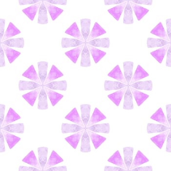 Ethnic hand painted pattern. Purple nice boho chic summer design. Textile ready extraordinary print, swimwear fabric, wallpaper, wrapping. Watercolor summer ethnic border pattern.