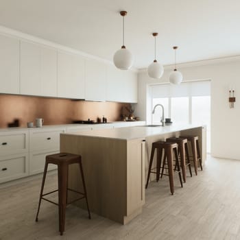 This stylish, contemporary kitchen showcases a clean, minimalist design that prioritizes both function and beauty