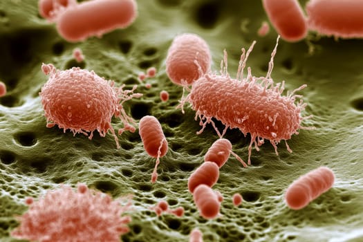 Crop shot Escherichia coli (E. coli) is a group of bacteria that normally lives in the gut of healthy people --ar 3:2 --v 6.1 Job ID: 3e67b3bd-ebae-46fb-b059-50f1e99be030