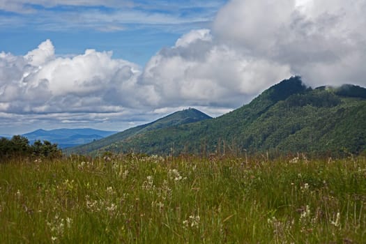 A cloudy view over the Magoebaskloof wilderness area near Haenertsburg, Limpopo Province, South Africa