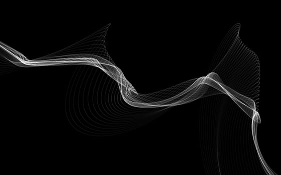 Dark abstract background with a glowing abstract waves, abstract background