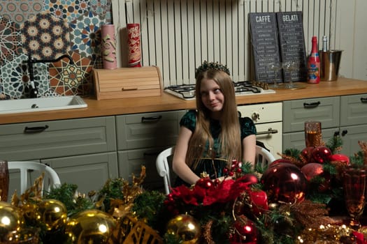 person food new sweet holiday girl tradition people year portrait kitchen celebration caucasian