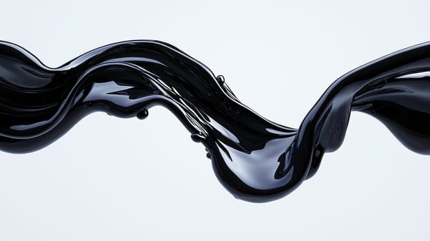bold black liquid splash swirling gracefully creates striking visual.