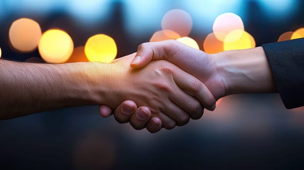 business development director shaking hands in professional setting, symbolizing partnership and.