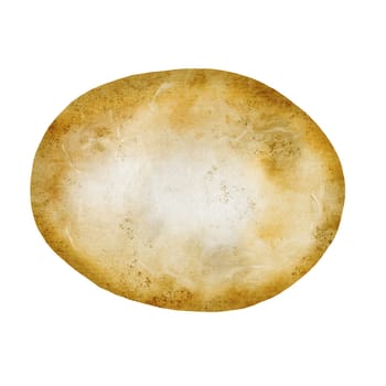 Potato watercolor. Ripe vegetable hand drawn on white isolated background. Organic farm product. Ideal for potato product label, tags and posters. High quality illustration